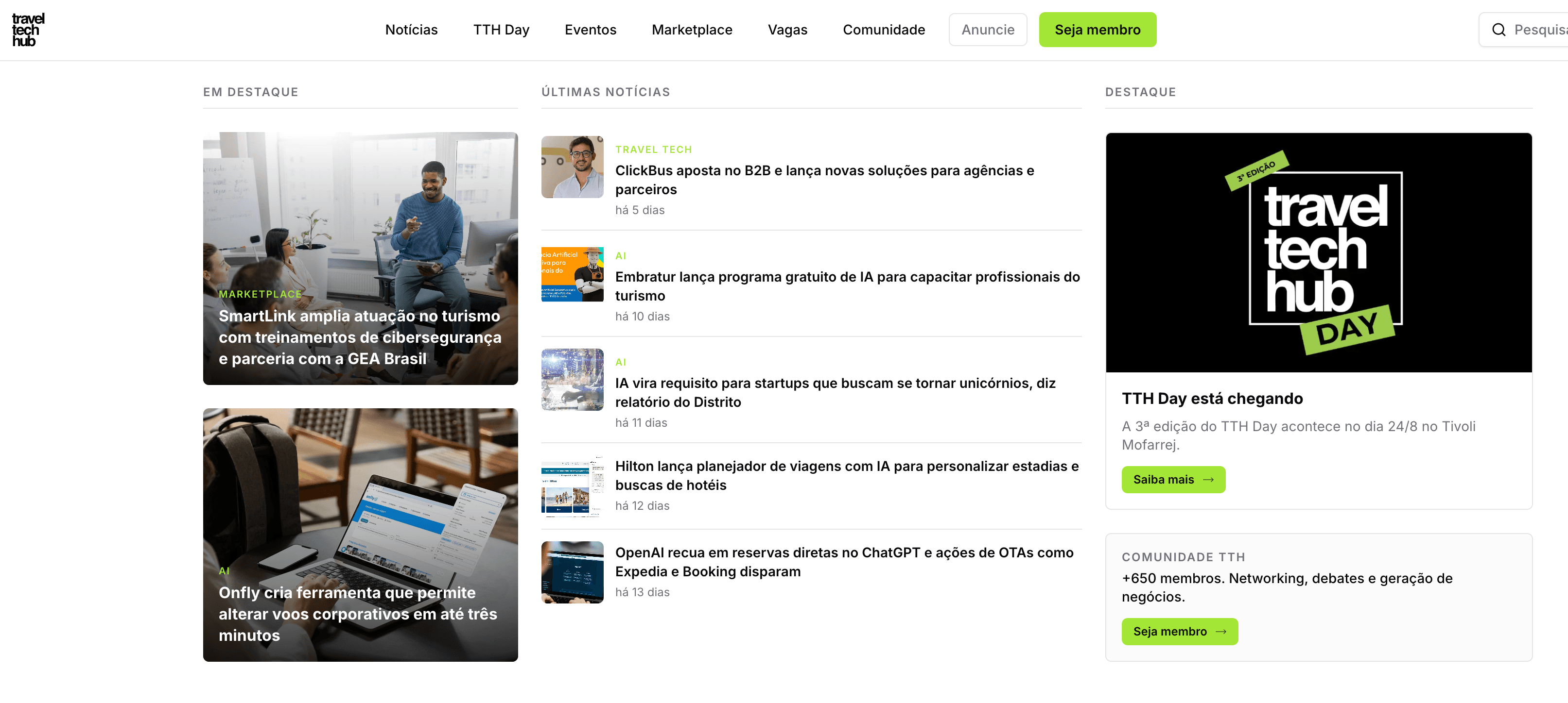 Travel Tech Hub lança Marketplace, Vagas, Eventos e sistema de ads