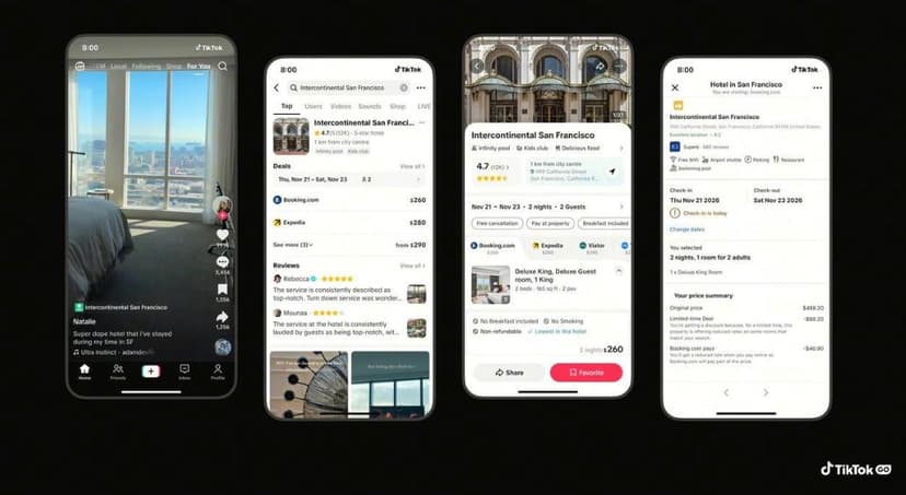 TikTok lança recurso de reservas de viagens dentro do app