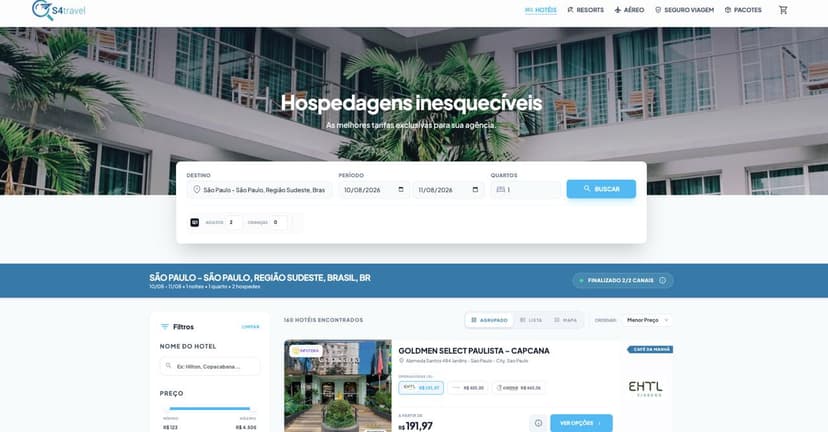 S4travel lança marketplace B2B completo para agências de viagens com geração de orçamentos em 90 segundos