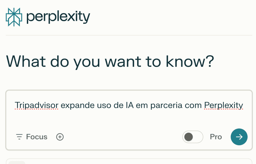 Tripadvisor expande uso de IA em parceria com Perplexity